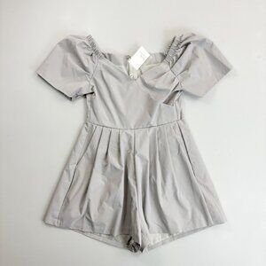 BOOM STUDIO Romper Small NWT Playsuit Soft Girl Coquette Dove Gray
